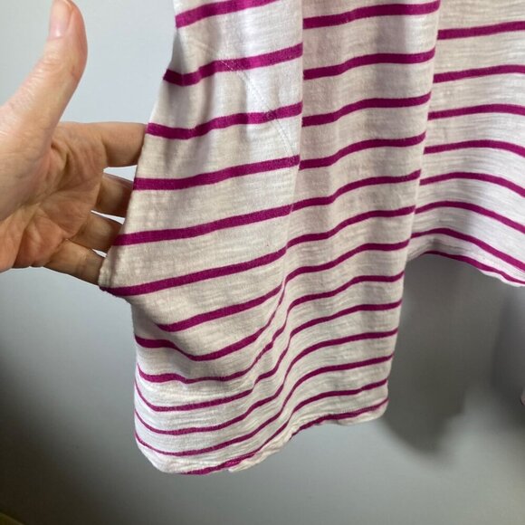 Womens Chicos The Ultimate Tee Striped Open Front Cardigan Pink White L - Picture 7 of 8